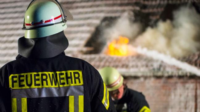 Großbrand im  Ortskern von Rhede