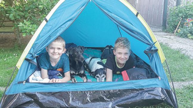 Zelten im eigenen Garten