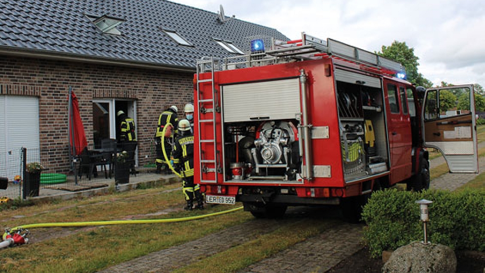 In Dielerheide musste die Feuerwehr gestern Abend einen Küchenbrand löschen. © Foto: Rand (Feuerwehr) 