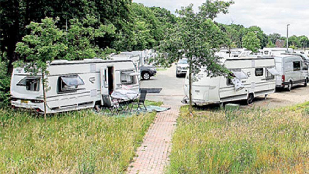 Aus 40 bis 50 Wohnwagen-Gespannen besteht die Gruppe, die aus Irland stammt. © Foto: D. Gonzalez-Tepper
