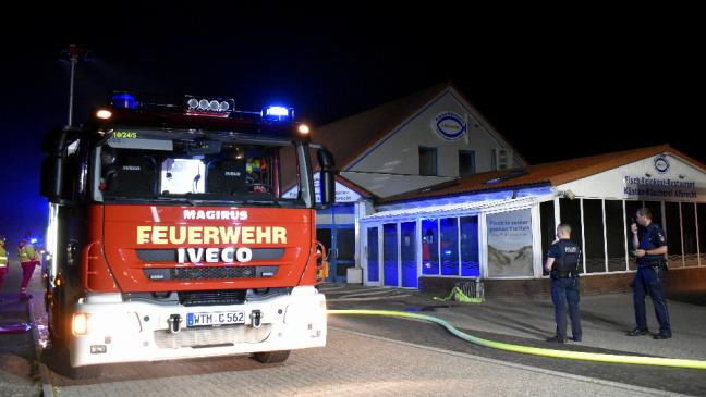 Brand in Fischrestaurant