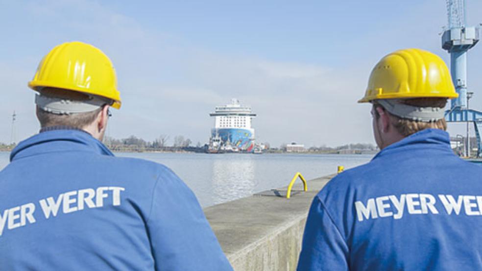 Die Folgen der Corona-Pandemie für den Kreuzfahrtmarkt treffen auch die Papenburger Meyer Werft schwer. © Foto: RZ-Archiv