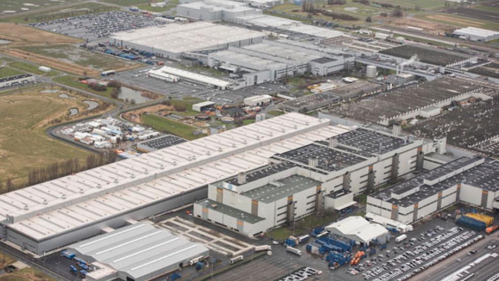 Das Volkswagen-Werk in Emden aus der Vogelperspektive. © Archivfoto: Klemmer
