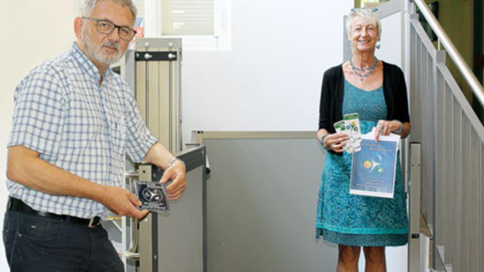 Hans-Hinrich Vervoort und Angelika Janßen-Harms hoffen darauf, dass die Beteiligung an dem Projekt des Arbeitskreises noch zunimmt. © Foto/Screenshots: Berents