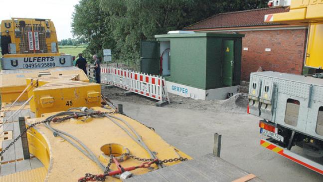 Neue Trafostation für Schöpfwerk am Coldeborger Siel
