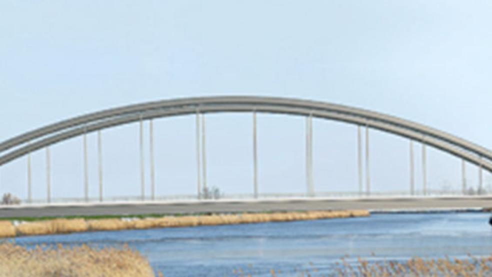 So soll die neue Stabbogenbrücke aussehen. Doch bis zum Baustart werden noch ein paar Jahre vergehen. © Visualisierung: Landesbehörde für Straßenbau und Verkehr