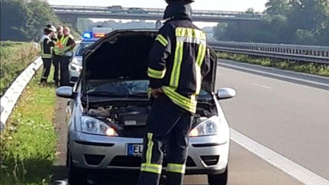 Feuerwehr-Einsatz auf der Autobahn