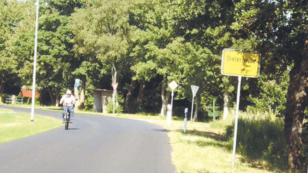 Die SPD fordert eine Ergänzung der Straßenbeleuchtung am Osseweg in Dielerheide. © Foto: SPD