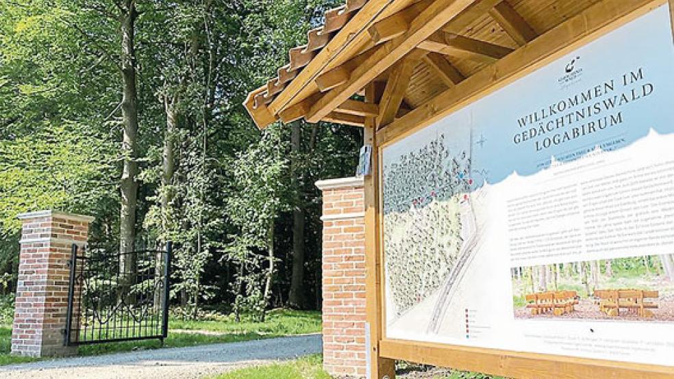 Bietet seit gut einem Jahr die Möglichkeit für Urnenbestattungen: der Gedächtniswald im Leeraner Stadtteil Logabirum. © Foto: Thorweger
