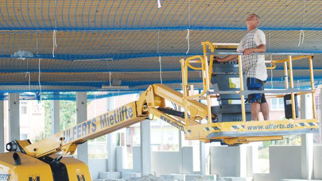 Das Dach soll diese Woche fertig sein