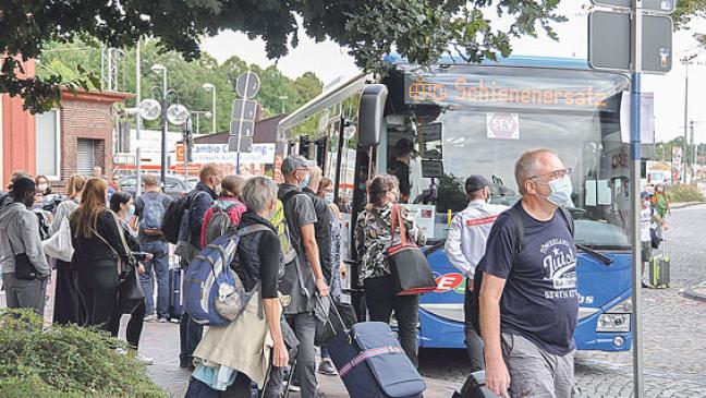 Durcheinander durch Bahnsperrung
