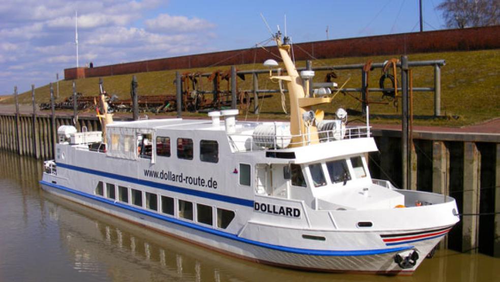 Das Fahrgastschiff »MS Dollard« im Ditzumer Hafen. © Foto: Szyska