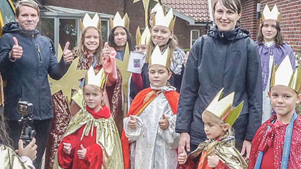 Sternsinger aus Weener möchten am 6. Januar 2021 dem Bundespräsidenten in Berlin einen Besuch abstatten.  © Foto: Bruins