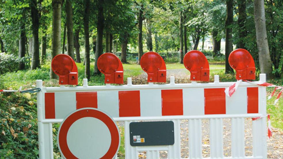 Der Stapelmoorer Park, aber auch der ehemalige Nutzgarten der Spenningaburg (unser Foto), ist derzeit aus Sicherheitsgründen für Besucher gesperrt. © Foto: Hoegen