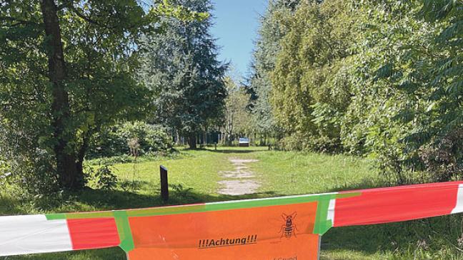 Apfelgarten im Hessepark »Schutzzone« für Hornissen