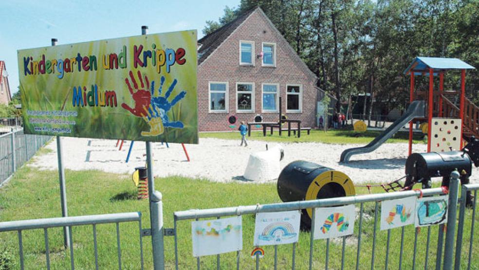 Neben der Kindertagesstätte in Midlum mit drei Kindergarten- und einer Krippen-Gruppe betreibt der Freundeskreis Kindergarten Niederheiderland noch eine Kindergartengruppe in der Jemgumer Grundschule, eine Krippengruppe im örtlichen Schützenhaus und einen Ein-Gruppen-Kindergarten in Ditzum.  © Archivfoto: Szyska