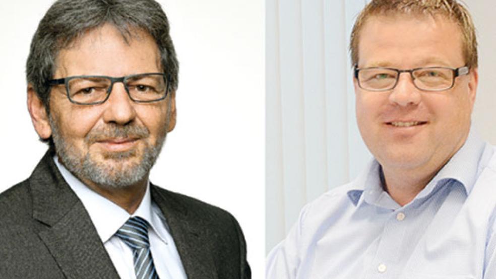 Setzen sich für den Erhalt der Arbeitsplätze auf der Meyer Werft ein: Markus Paschke (SPD, links) und Thomas Gelder (IG Metall).  © Fotos: privat