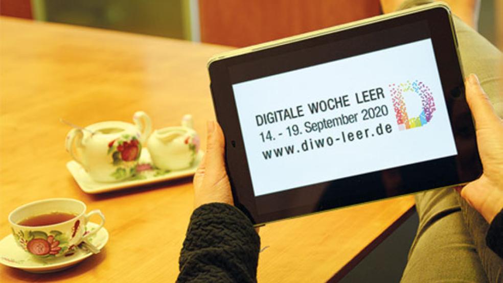 Die »Digitale Woche« fand zum ersten Mal komplett virtuell statt. Im nächsten Jahr soll es eine Mischform aus Live- und Online-Ereignissen geben. © Foto: Landkreis Leer