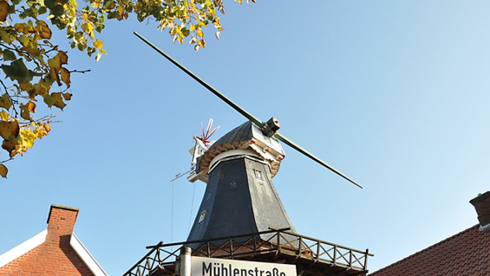 Die Flügel der Mühle in Ditzum wurden abmontiert. © Foto: Boelmann