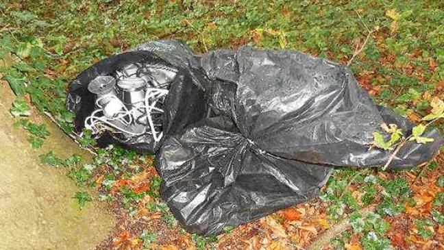 Elektroschrott im Wald entsorgt