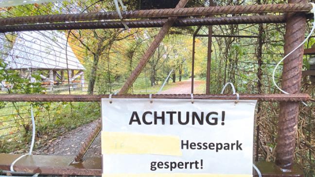 Hessepark vorerst gesperrt