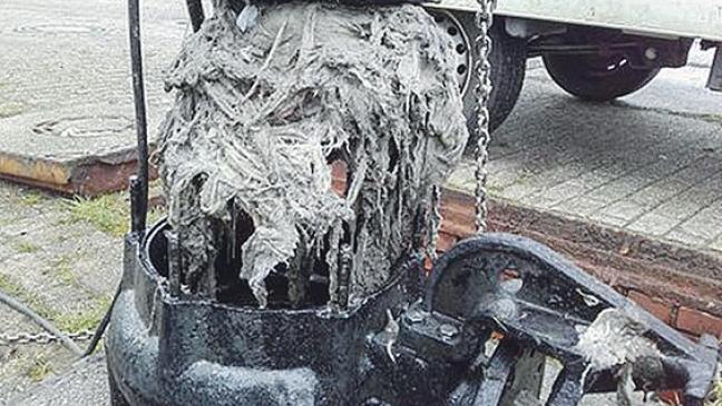 Verstopfung durch Babytücher