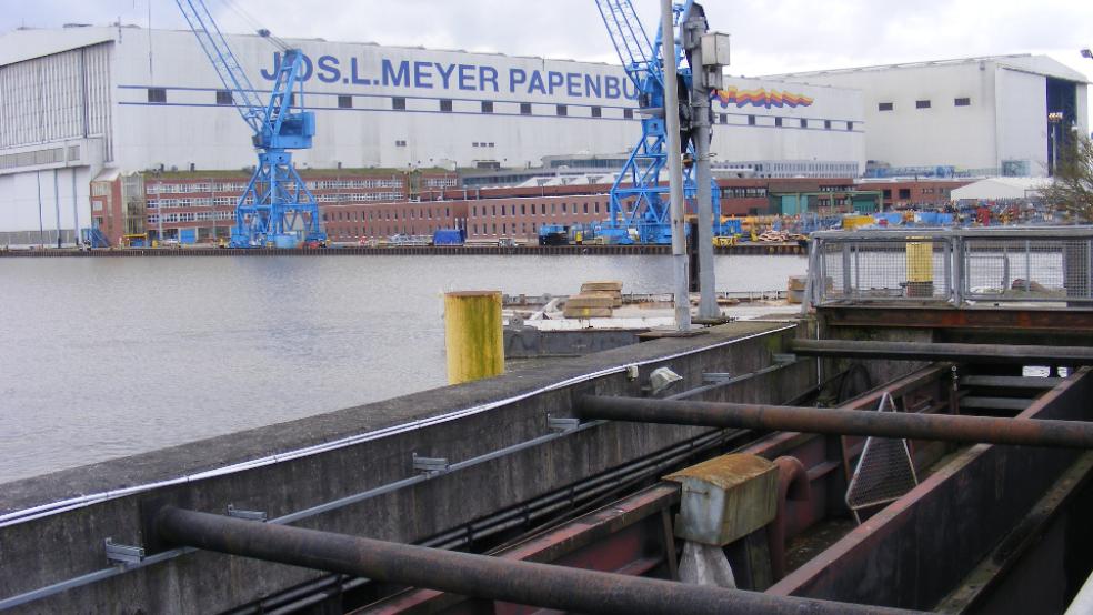 Auf der Papenburger Meyer Werft sollte der Erhalt der Arbeitsplätze der Stammbelegschaft im Vordergrund stehen, fordert die SPD im Kreis Leer. © Foto: Szyska