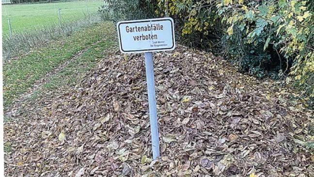Gartenabfälle nicht ins Gelände kippen