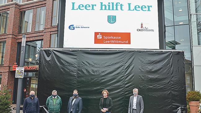 Digitale Litfaßsäule in der Leeraner Innenstadt
