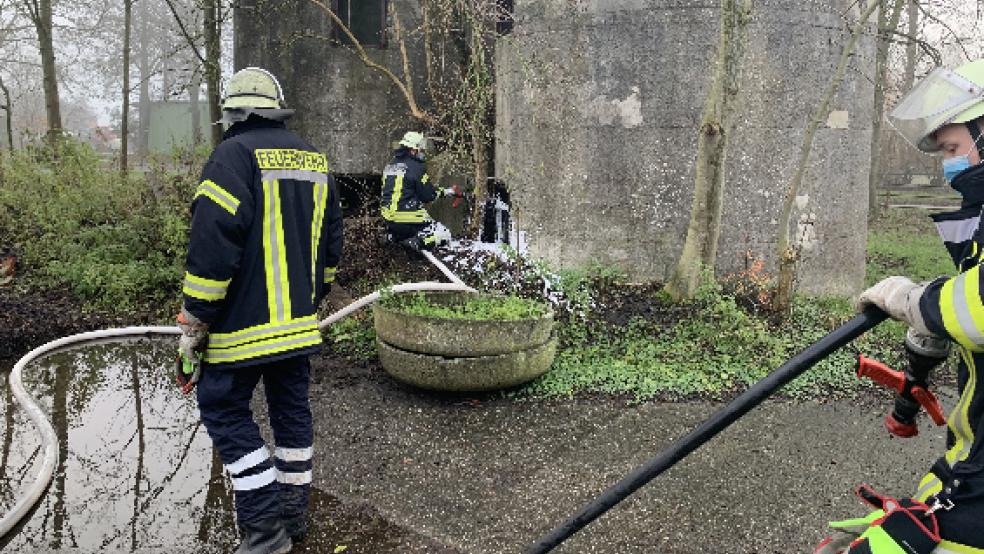 Die Feuerwehr war heute Vormittag in Neermoor gefordert.  © Kreisfeuerwehr Leer
