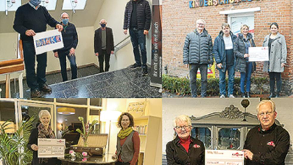 Die Vertreter der sieben begünstigten Vereine freuen sich über die vorweihnachtliche Überraschung der Firma Wildeboer aus Weener. © Fotos: Wildeboer