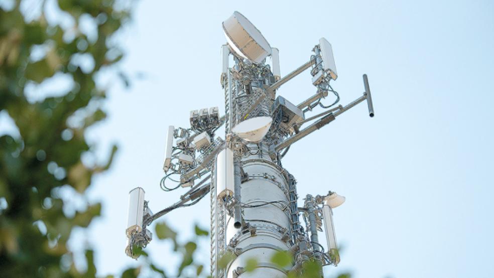 So wird der fertige Funkmast in Ditzum einmal ausssehen. © Foto: Deutsche Funkturm