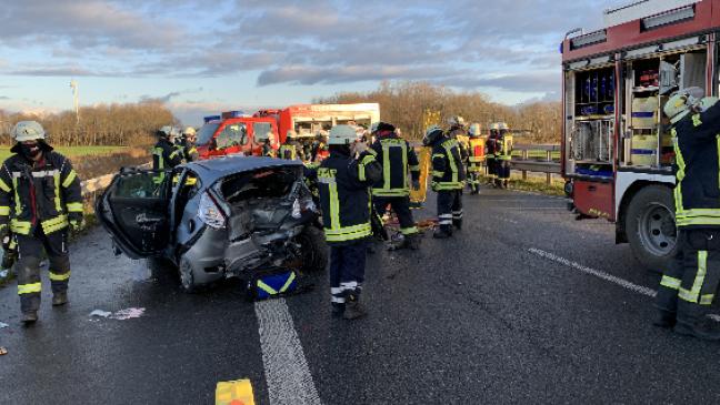 Sieben Verletzte bei Unfall mit vier Autos
