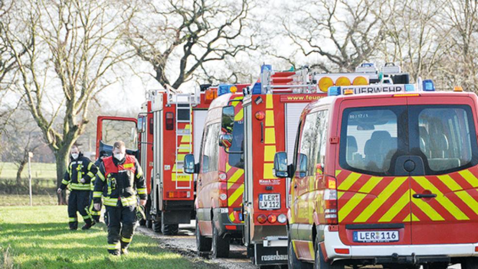 Rund 100 Einsatzkräfte waren heute bei der Suche nach der vermissten Meta Abels im Einsatz. © Foto: Wolters