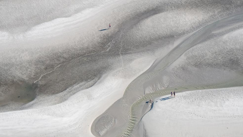 Nur aus der Luft erreichbar ist momentan die Nordseeinsel Wangerooge.  © Foto: dpa