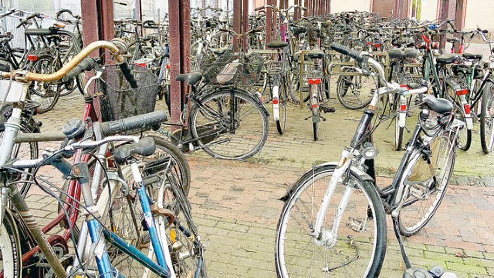 Die eingesammelter Räder werden von den Stadtwerken Leer gelagert.  © Foto: Stadt Leer