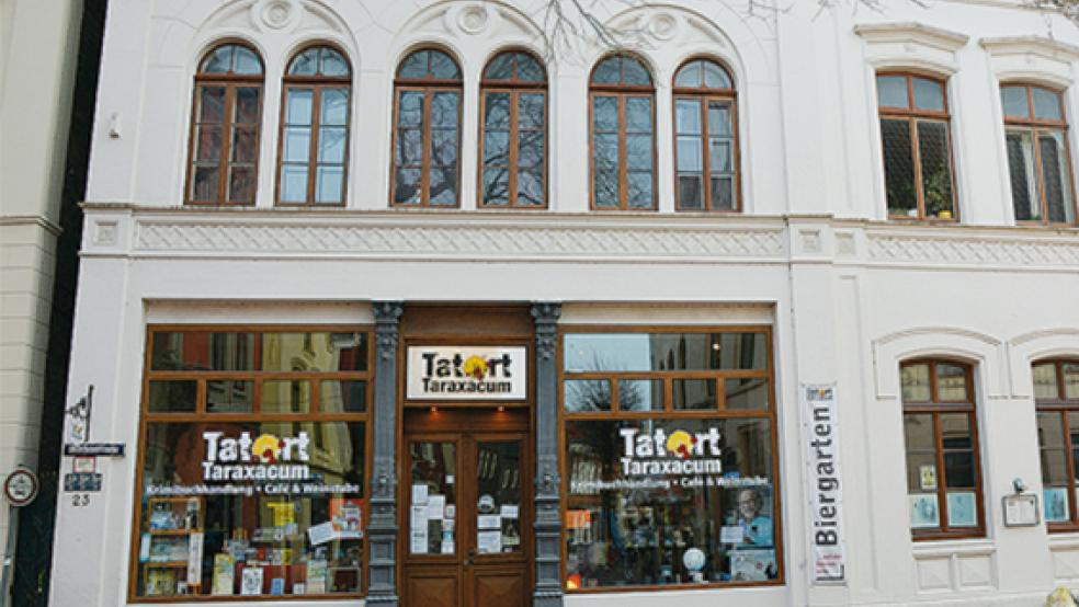 Steht zum Verkauf: Die Krimi-Buchhandlung »Tatort Taraxacum« in Leers Altstadt.  © Foto: Eden