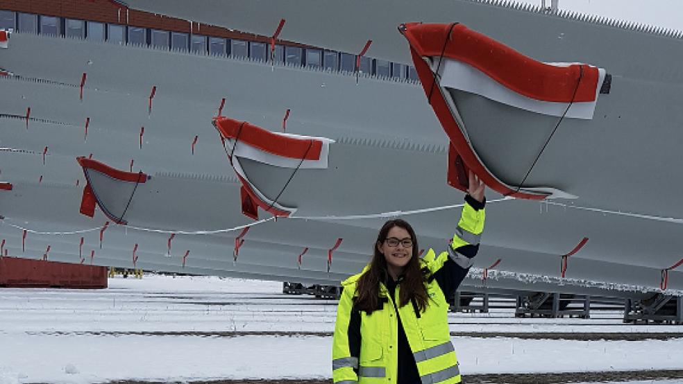 Praxisluft schnupperten auch Technikantinnen aus Ostfriesland: Tomke Nessen etwa absolvierte ihr Technikum beim Wind­energie-Spezialisten Enercon in Aurich und besuchte wöchentlich Vorlesungen an der Hochschule Emden-Leer.  © privat