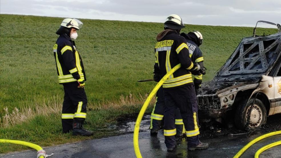 In Kanalpolder war die Feuerwehr gestern Abend gefordert.  © Feuerwehr Dollart