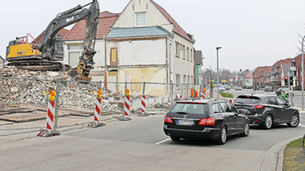 Der Anbau des Hauses Osterstraße 44 ist verschwunden. Das Hauptgebäude wird Teil der Kunstschule.  © Foto: Hermanns