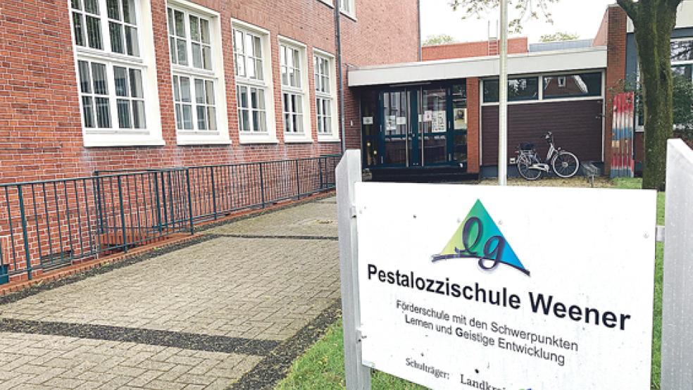 Die Förderschule an der Bürgermeister-Werner-Straße in Weener soll schon zum 31. Juli offiziell aufgelöst werden. <br />  © Foto: Boelmann
