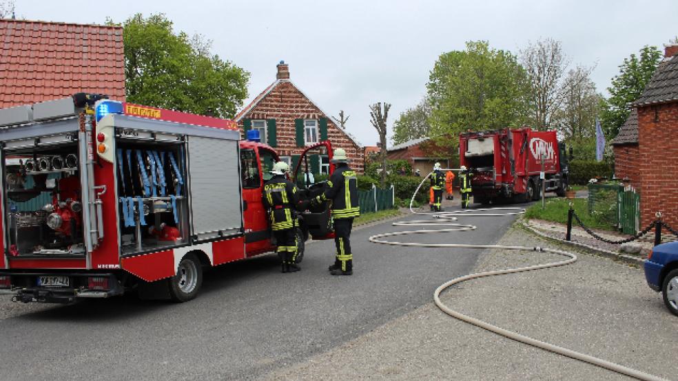 Im Rahmen der Erkundung stellten die Rettungskräfte fest, dass ein Wühlmausbekämpfungsmittel der Auslöser für den stechenden Geruch und die damit verbundene leichte Rauchentwicklung war. © Feuerwehr