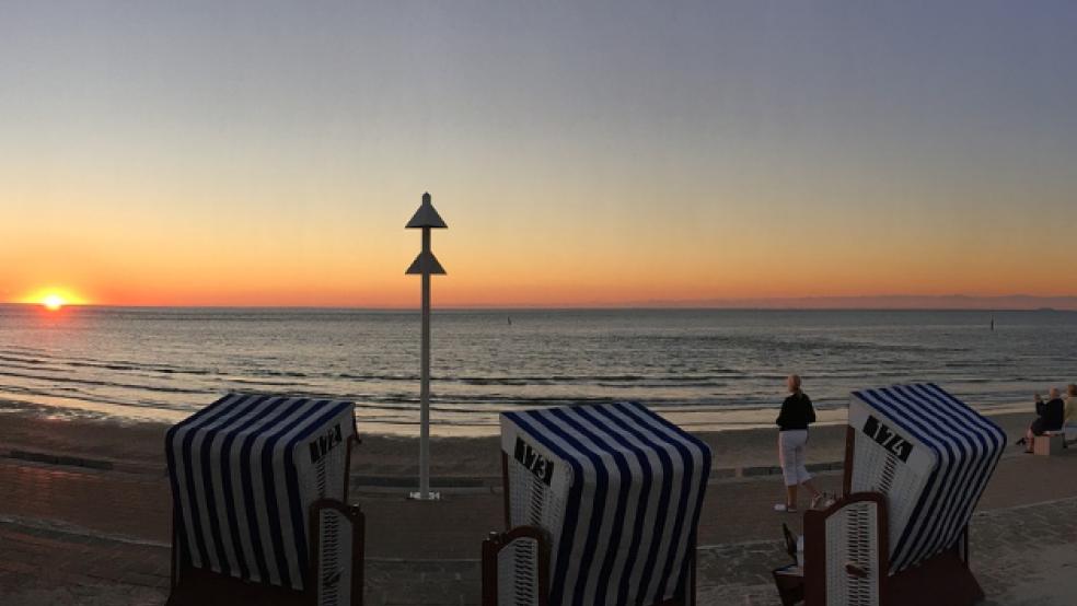 Touristen können wieder den Sonnenuntergang auf Norderney genießen. © Symbolfoto: Pixabay