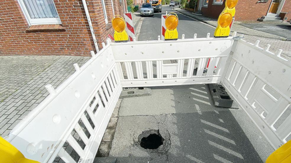 Das Loch befindet sich in der Daalerstraße.  © Foto: Stadtwerke 
