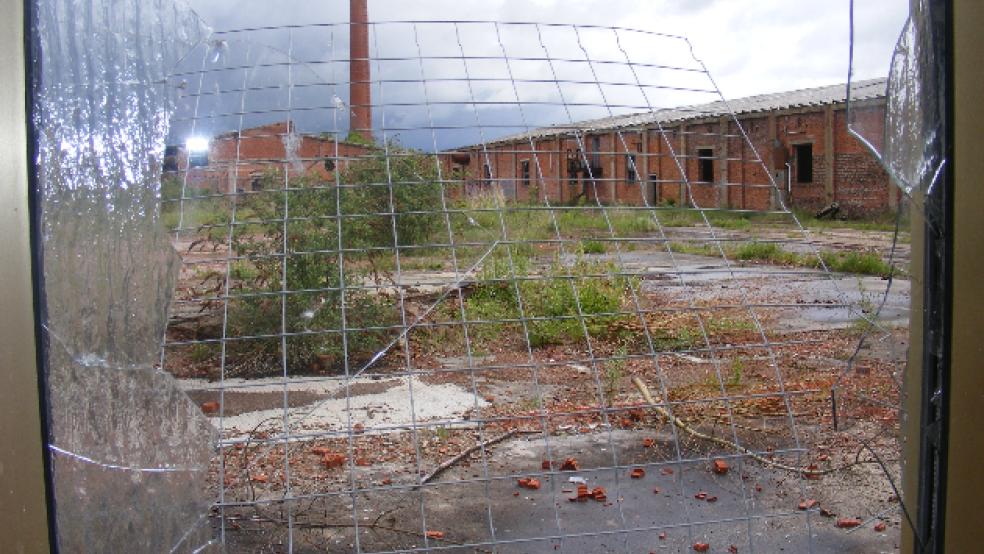 Das Gelände der ehemaligen Ziegelei Reins am Fährpatt in Jemgum liegt seit Ende 2008 brach. © Foto: Szyska