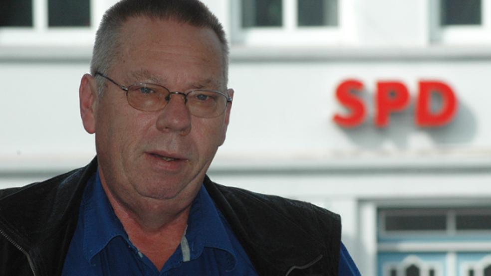Helmut Plöger ist Vorsitzender der Gruppe SPD/FDP im Jemgumer Rat, er steht auf Platz 1 der Liste der Kandidaten für den Gemeinderat bei der Kommunalwahl im September.  © Archivfoto: Szyska