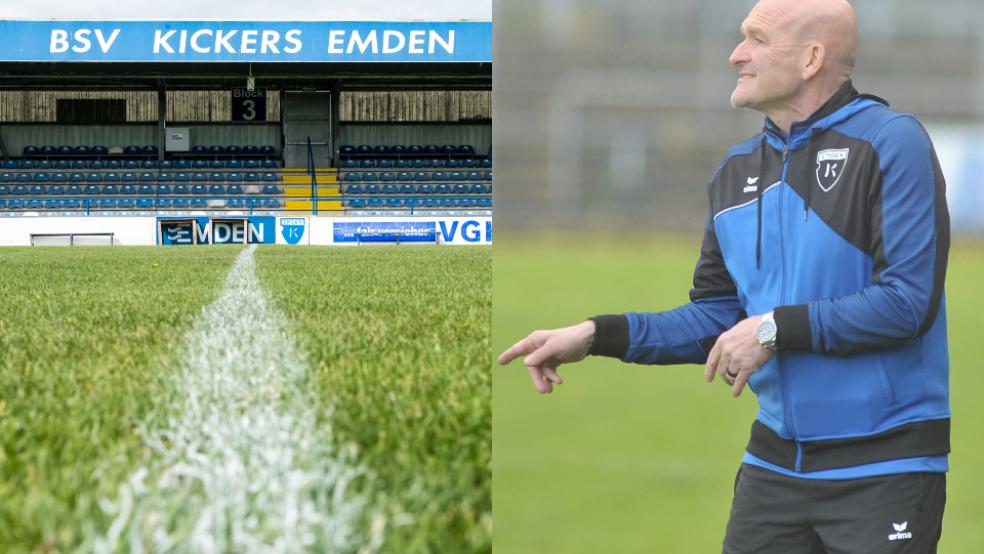 In Emden ist an Spiel- oder Trainingsbetrieb derzeit noch nicht zu denken. Stattdessen ruhen die Bälle derzeit. Trainer Stefan Emmerling schaut deshalb außerhalb Emdens nach Alternativen.  © Fotos: Hasseler