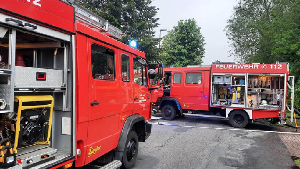 Die Feuerwehr war nach einem Gewitter mit Starkregen in Spetzerfehn gefordert.  © Foto: Feuerwehr