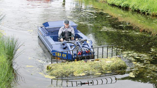 Rasenmähen unter Wasser
