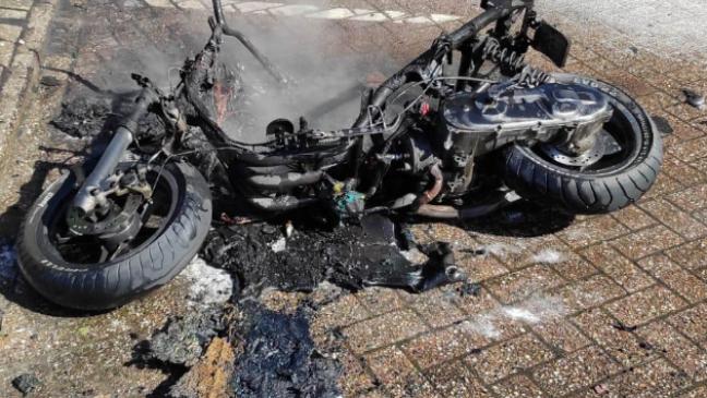 Motorroller ausgebrannt